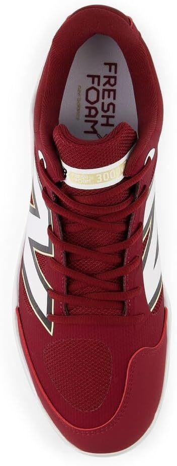 image:imageNew Balance Mens Fresh Foam 3000 V7 Molded Baseball ShoeMercury RedGold