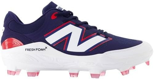 image:imageNew Balance Mens Fresh Foam 3000 V7 Molded Baseball ShoeTeam NavyTeam Red