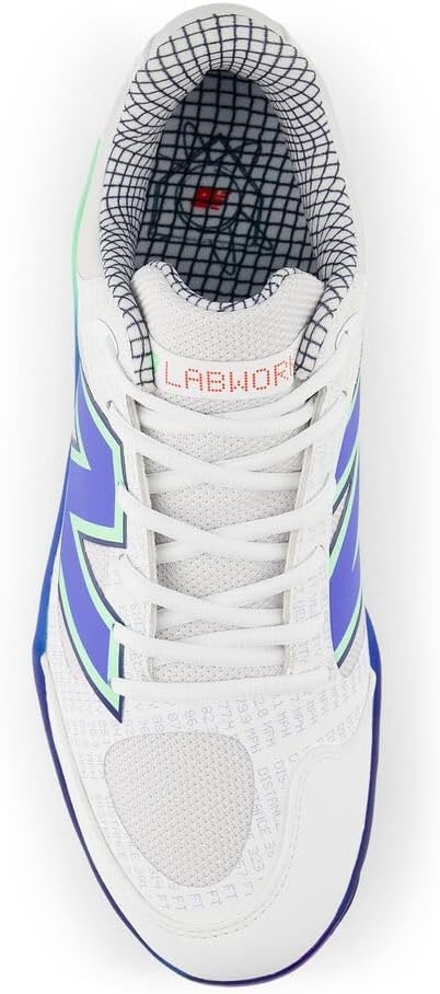 image:imageNew Balance Mens Fresh Foam 3000 V7 Molded Baseball ShoeWhiteElectric JadeBright Lapis