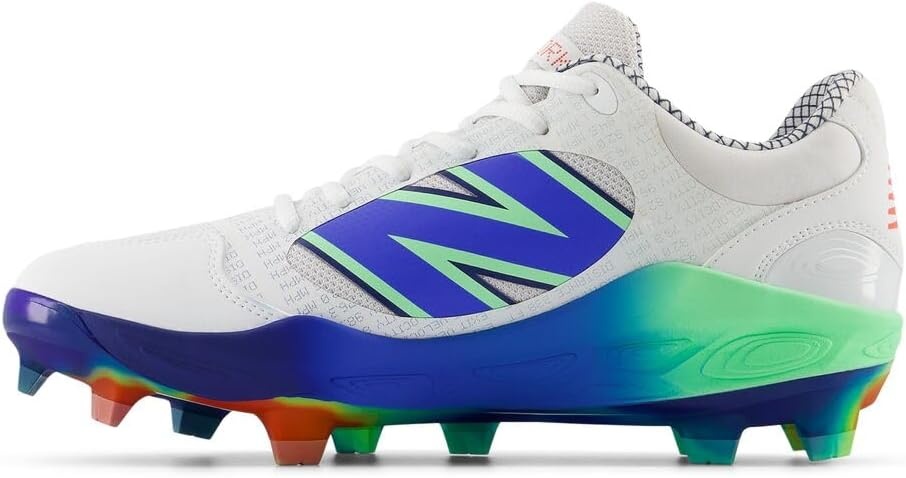 image:imageNew Balance Mens Fresh Foam 3000 V7 Molded Baseball ShoeWhiteElectric JadeBright Lapis