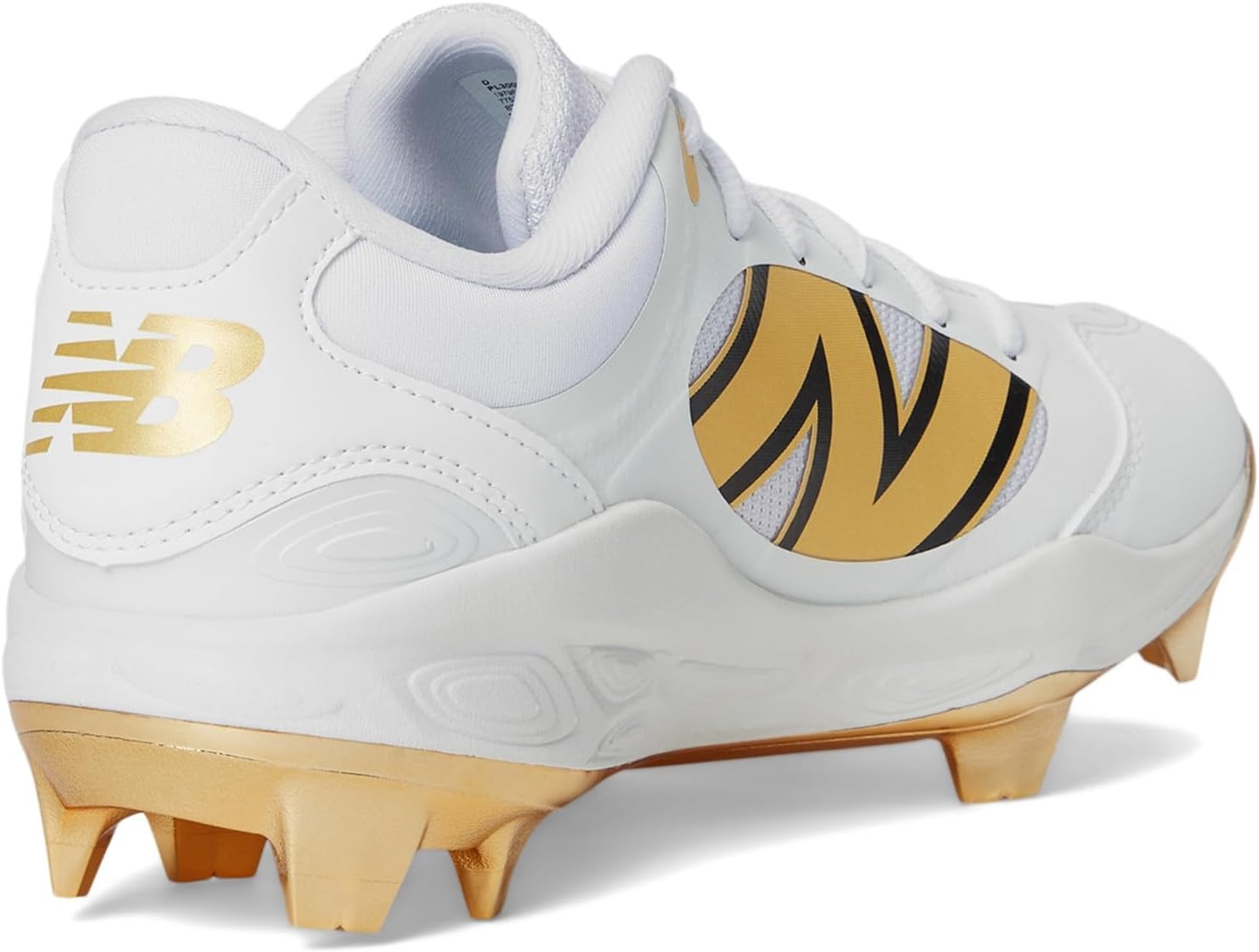 image:imageNew Balance Mens Fresh Foam 3000 V7 Molded Baseball ShoeWhiteMetallic Gold