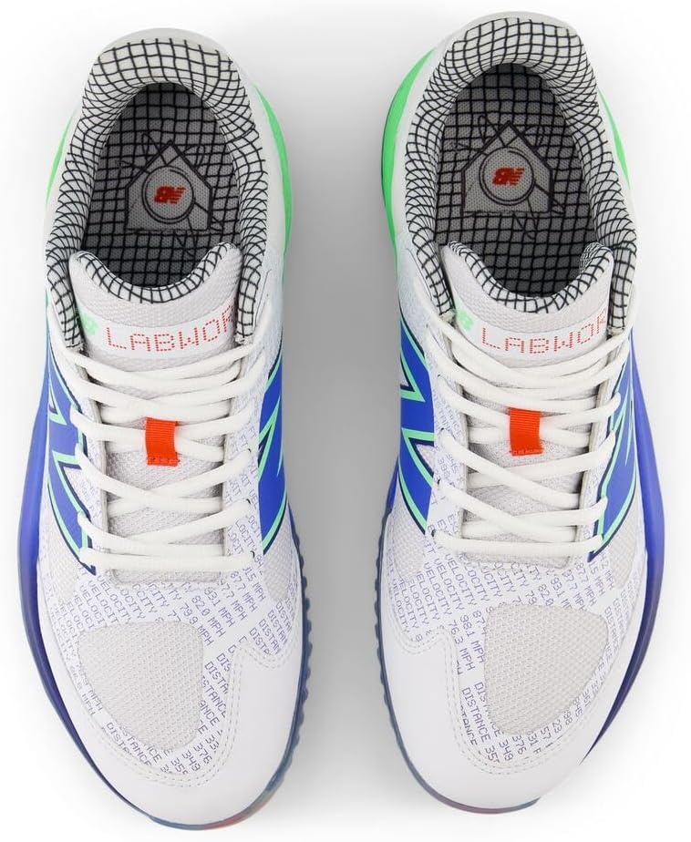 image:imageNew Balance Mens Fresh Foam 3000 V7 TurfTrainerWhiteElectric JadeBright Lapis