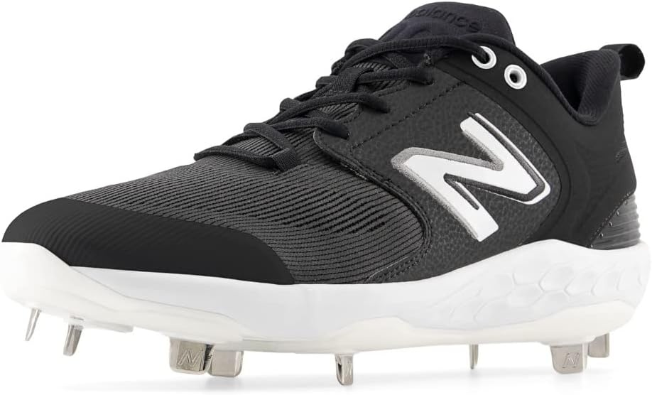 image:imageNew Balance Mens Fresh Foam X 3000 V6 Metal Baseball ShoesBlackWhite