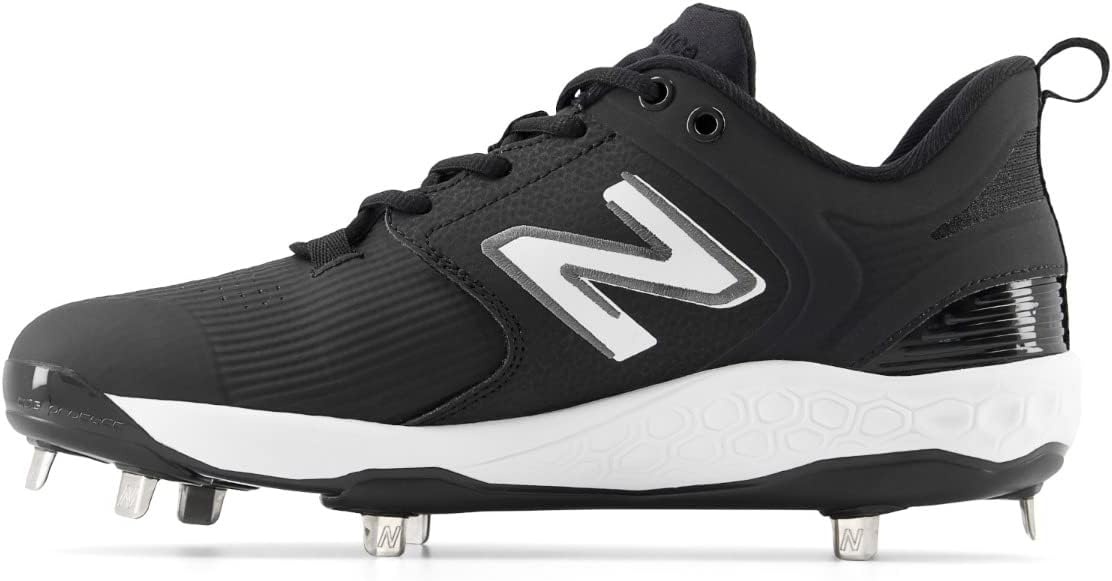 image:imageNew Balance Mens Fresh Foam X 3000 V6 Metal Baseball ShoesBlackWhite Synthetic