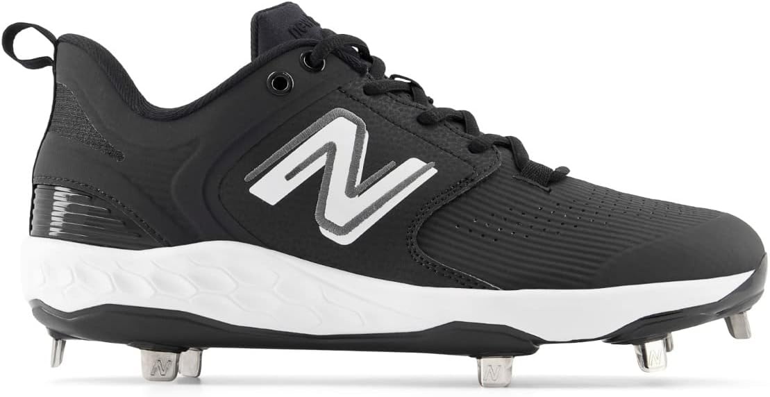 image:imageNew Balance Mens Fresh Foam X 3000 V6 Metal Baseball ShoesBlackWhite Synthetic