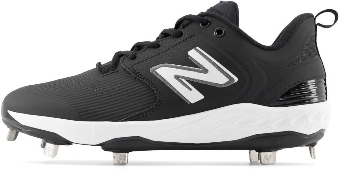 image:imageNew Balance Mens Fresh Foam X 3000 V6 Metal Baseball ShoesBlackWhite Synthetic