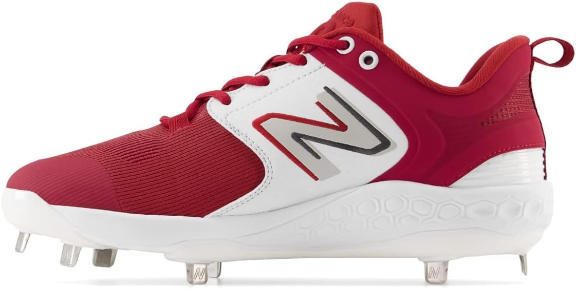 image:imageNew Balance Mens Fresh Foam X 3000 V6 Metal Baseball ShoesCardinalWhite
