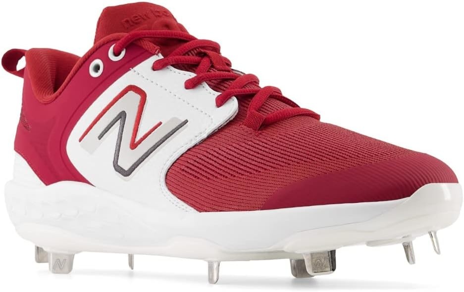 image:imageNew Balance Mens Fresh Foam X 3000 V6 Metal Baseball ShoesCardinalWhite