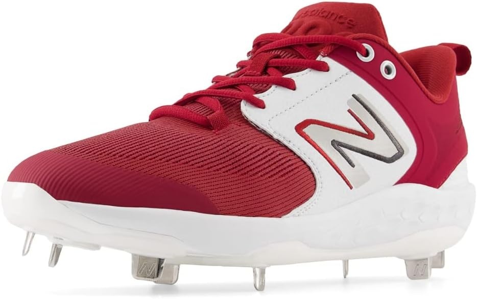 image:imageNew Balance Mens Fresh Foam X 3000 V6 Metal Baseball ShoesCardinalWhite