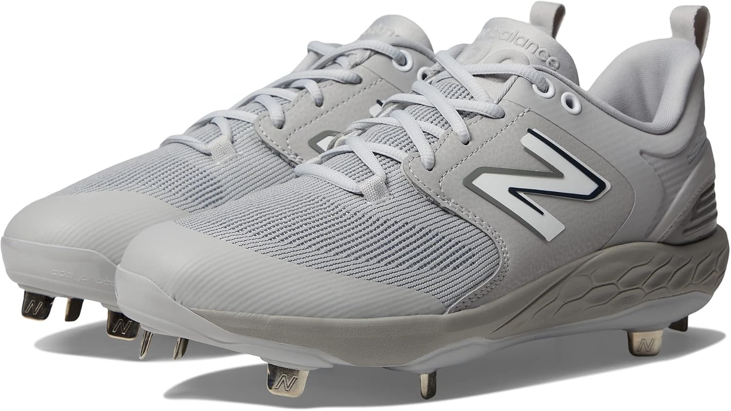 image:imageNew Balance Mens Fresh Foam X 3000 V6 Metal Baseball ShoesGreyWhite