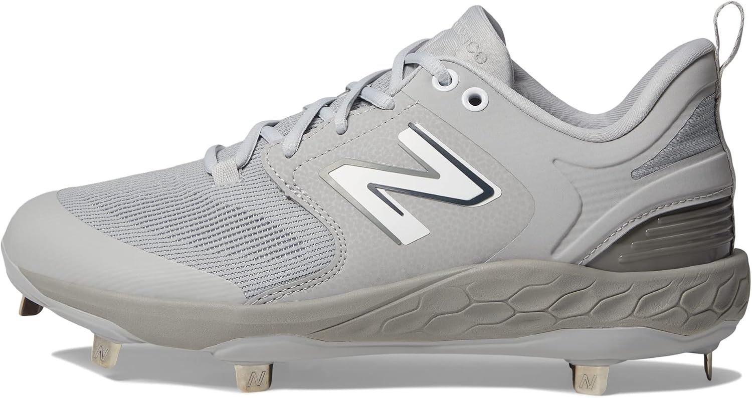 image:imageNew Balance Mens Fresh Foam X 3000 V6 Metal Baseball ShoesGreyWhite