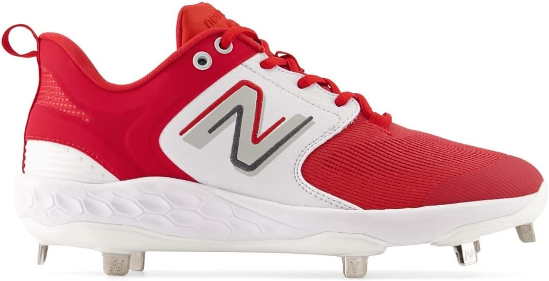 image:imageNew Balance Mens Fresh Foam X 3000 V6 Metal Baseball ShoesRedWhite