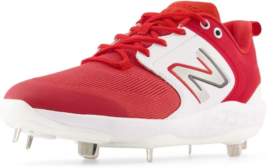 image:imageNew Balance Mens Fresh Foam X 3000 V6 Metal Baseball ShoesRedWhite