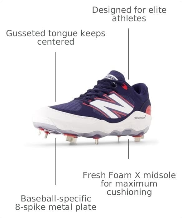 image:imageNew Balance Mens Fresh Foam X 3000 V7WhiteTeam RedTeam Navy