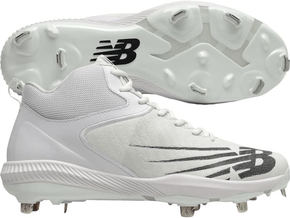 image:imageNew Balance Mens FuelCell 4040 V6 MidMetal Baseball ShoesWhiteBlack