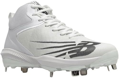 image:imageNew Balance Mens FuelCell 4040 V6 MidMetal Baseball ShoesWhiteBlack