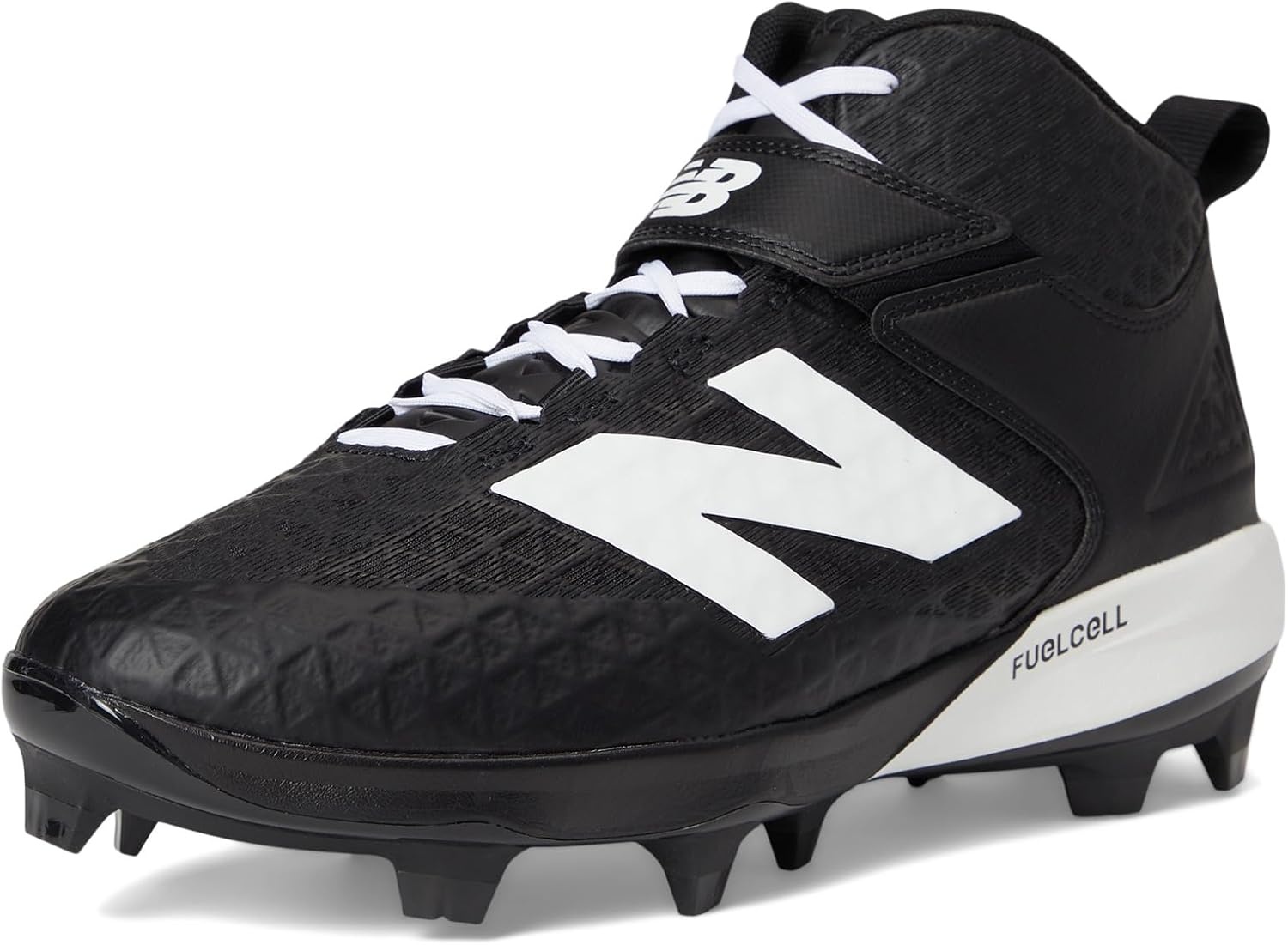 image:imageNew Balance Mens FuelCell 4040 V8 MidMolded Baseball CleatsBlackWhite