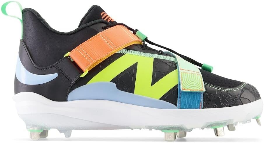 image:imageNew Balance Mens FuelCell Lindor V2 Metal Baseball ShoesBlackNeon DragonflyElectric Jade