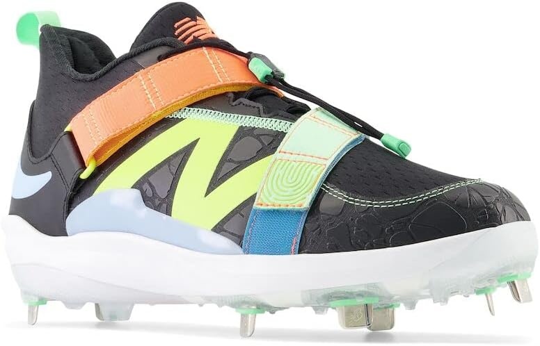 image:imageNew Balance Mens FuelCell Lindor V2 Metal Baseball ShoesBlackNeon DragonflyElectric Jade