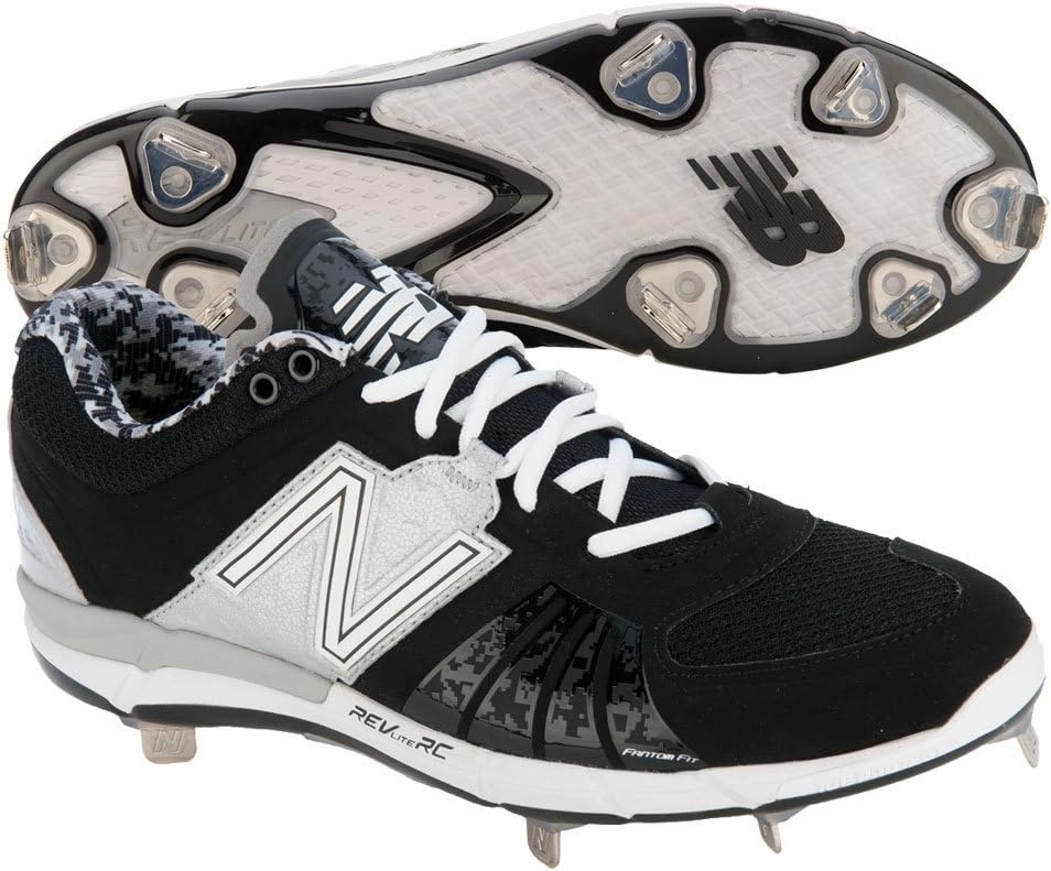 image:imageNew Balance Mens L3000V2 Metal Low Baseball CleatsBlacksilver