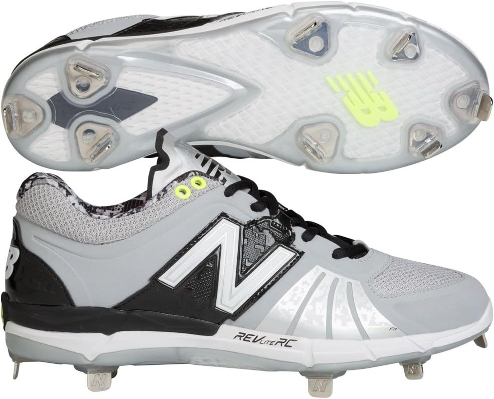 image:imageNew Balance Mens L3000V2 Metal Low Baseball CleatsGreyBlack