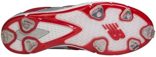 image:imageNew Balance Mens L3000V2 Metal Low Baseball CleatsRedSilver