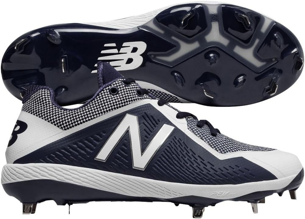 image:imageNew Balance Mens L4040v4 Metal Baseball ShoeNavyWhite