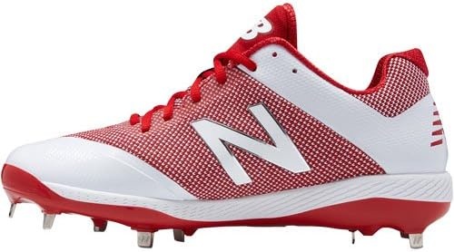 image:imageNew Balance Mens L4040v4 Metal Baseball ShoeRedWhite