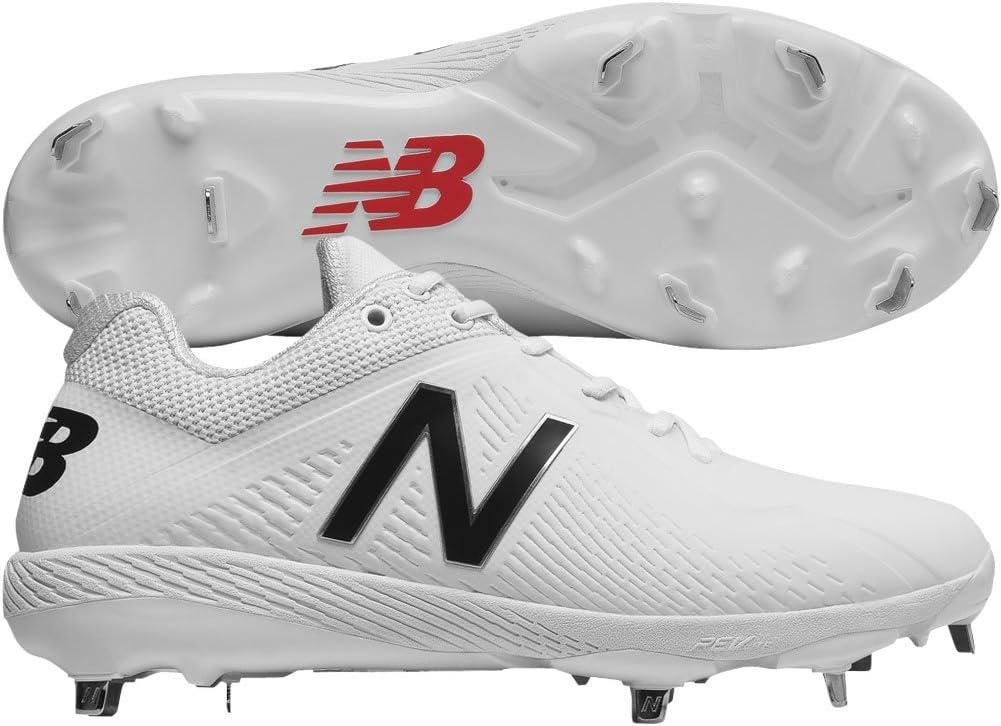 image:imageNew Balance Mens L4040v4 Metal Baseball ShoeSynthetic White