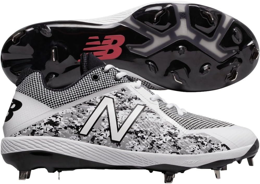 image:imageNew Balance Mens L4040v4 Metal Baseball ShoeWhiteCamo Green