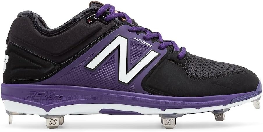 image:imageNew Balance Mens M3000v3 Metal Baseball ShoeBlackPurp