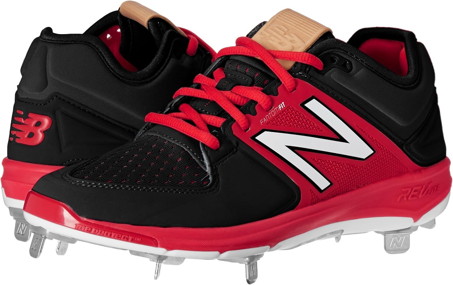 image:imageNew Balance Mens M3000v3 Metal Baseball ShoeBlackRed