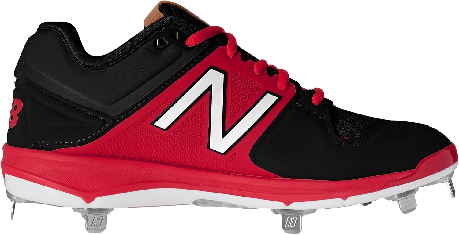 image:imageNew Balance Mens M3000v3 Metal Baseball ShoeBlackRed
