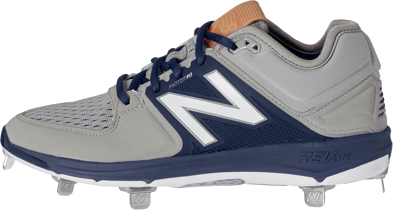 image:imageNew Balance Mens M3000v3 Metal Baseball ShoeGreyNavy