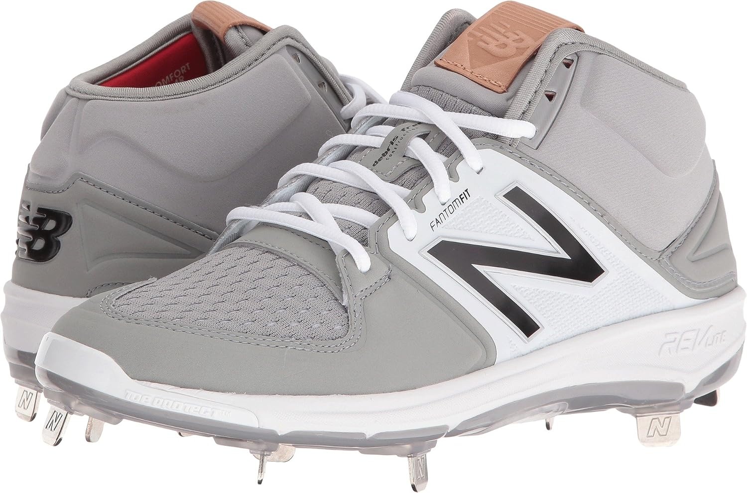 image:imageNew Balance Mens M3000v3 Metal Baseball ShoeGreyWhite