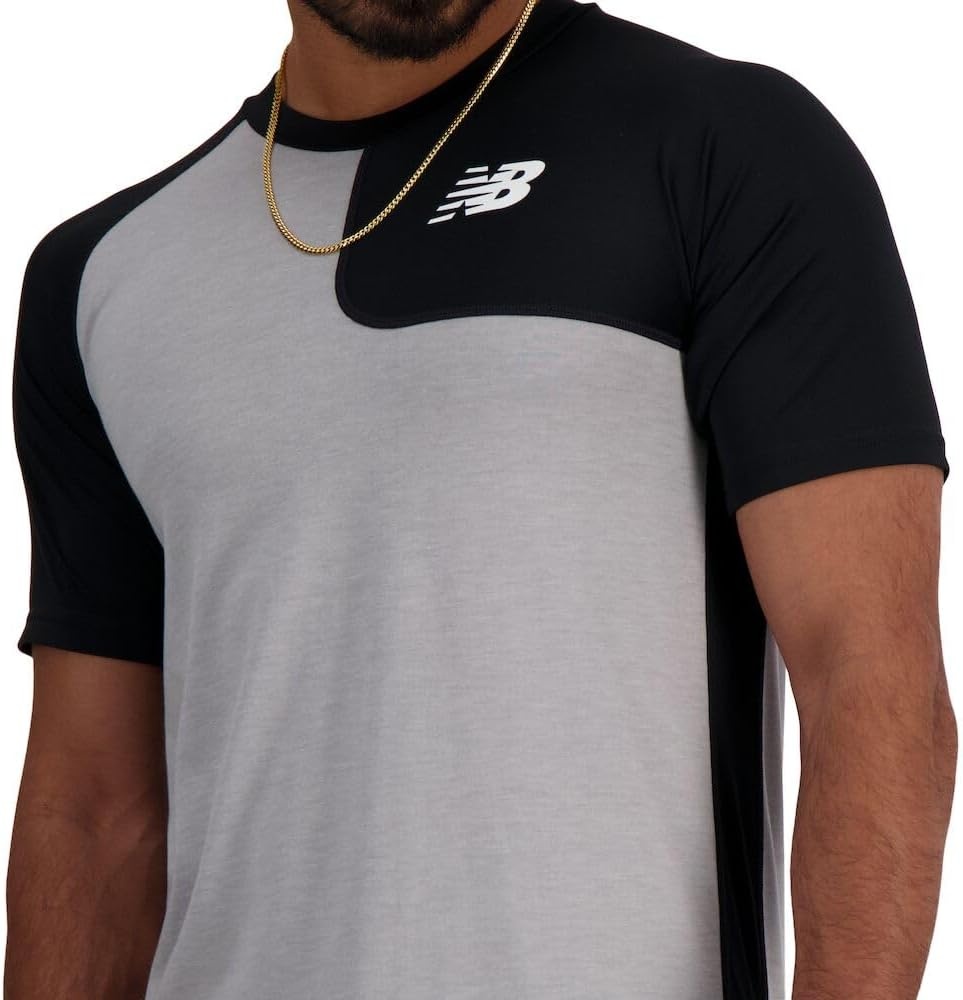 image:imageNew Balance Mens Ss Asym Baseball Top LeftBlack
