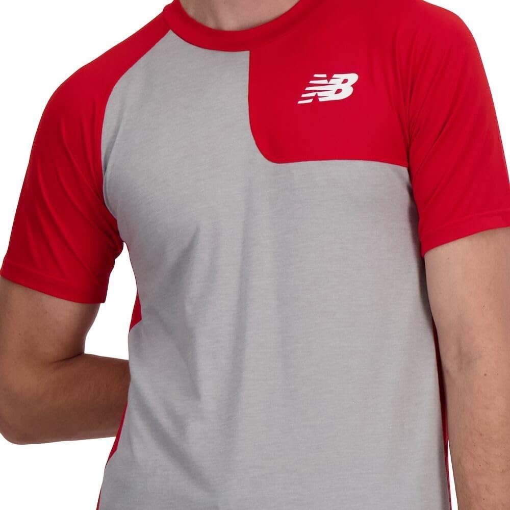 image:imageNew Balance Mens Ss Asym Baseball Top LeftTeam Red