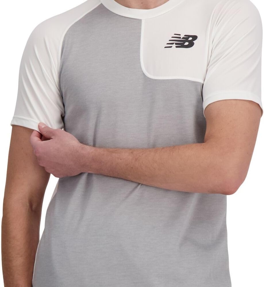 image:imageNew Balance Mens Ss Asym Baseball Top LeftWhite