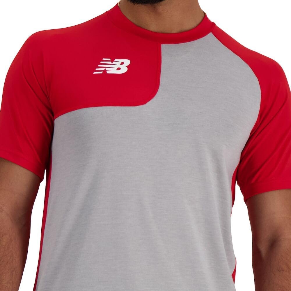 image:imageNew Balance Mens Ss Asym Baseball Top RightTeam Red