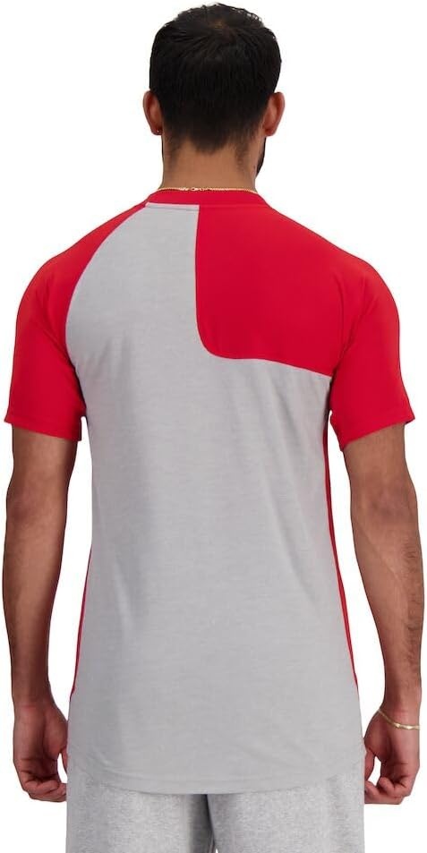image:imageNew Balance Mens Ss Asym Baseball Top RightTeam Red