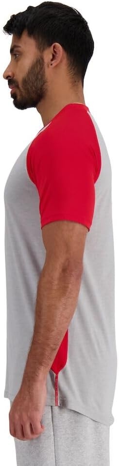 image:imageNew Balance Mens Ss Asym Baseball Top RightTeam Red