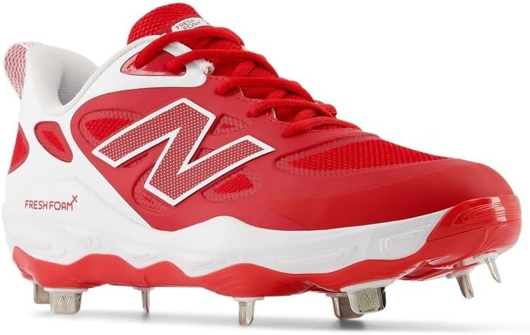 image:imageNew Balance Womens Fresh Foam X Velo V4 Metal Softball ShoesTeam RedWhite