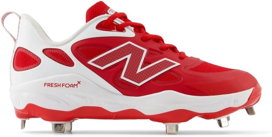 image:imageNew Balance Womens Fresh Foam X Velo V4 Metal Softball ShoesTeam RedWhite