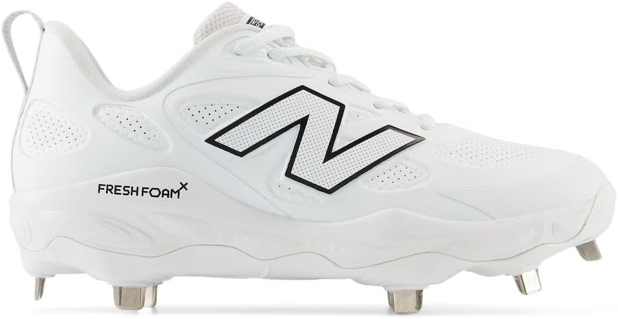 image:imageNew Balance Womens Fresh Foam X Velo V4 Metal Softball ShoesWhite SyntheticBlack