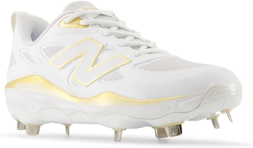 image:imageNew Balance Womens Fresh Foam X Velo V4 Metal Softball ShoesWhiteGold