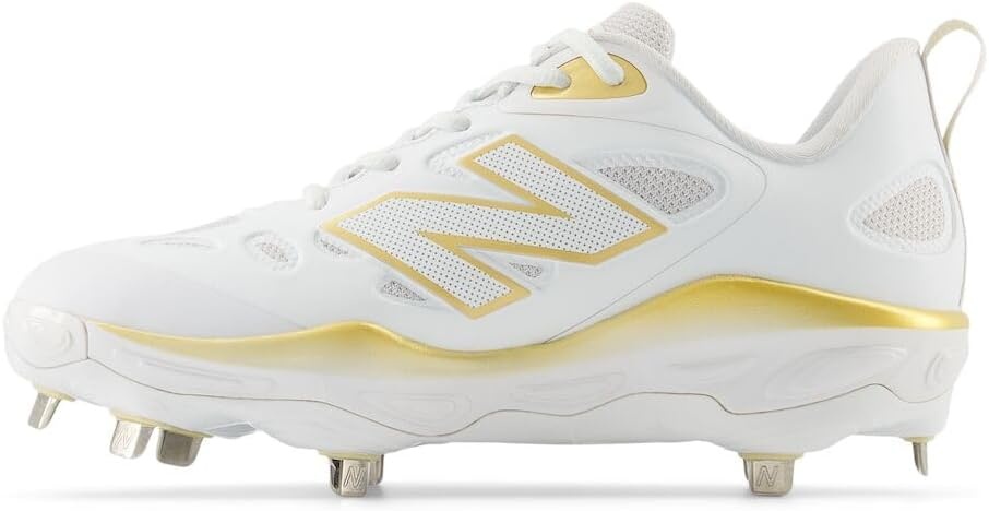 image:imageNew Balance Womens Fresh Foam X Velo V4 Metal Softball ShoesWhiteGold