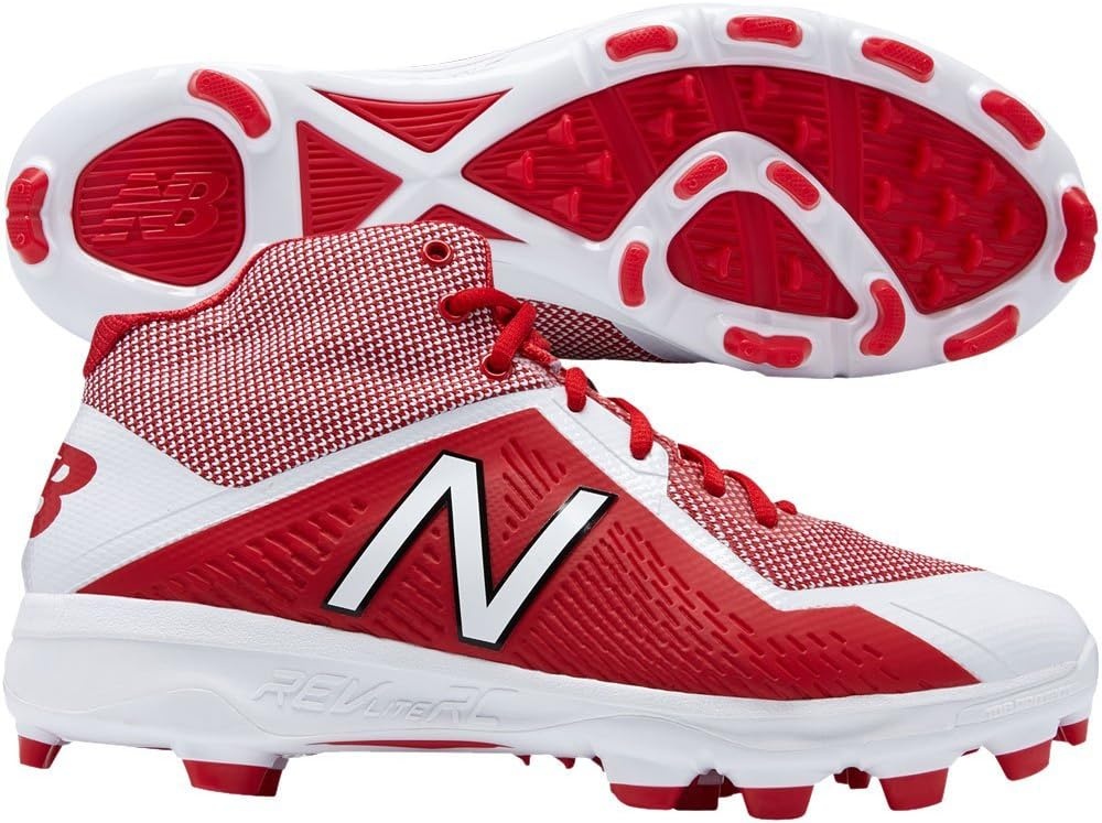 image:imageNew Balance mens 4040 V4 Tpu Molded Mid CutRedWhite