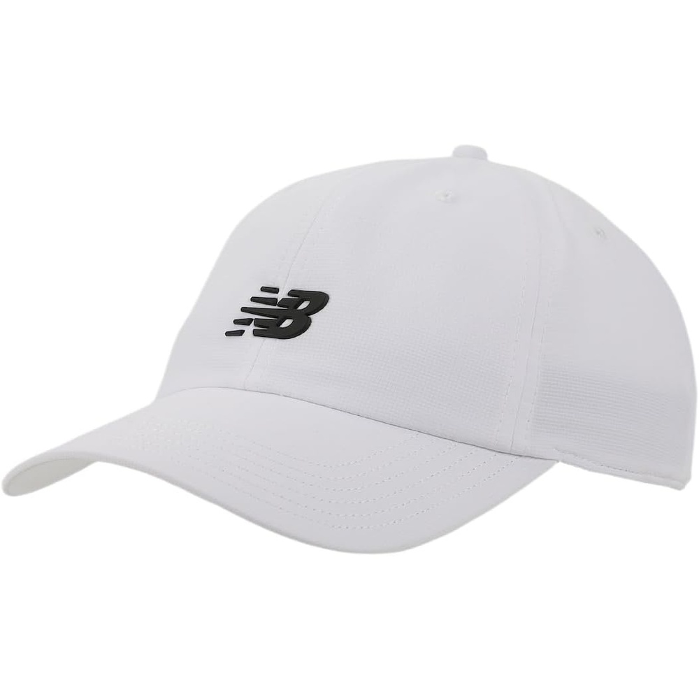 image:imageNew Balance Adult Unisex 6 Panel Lightweight Adustable Performance Workout Gym Running HatNatural White