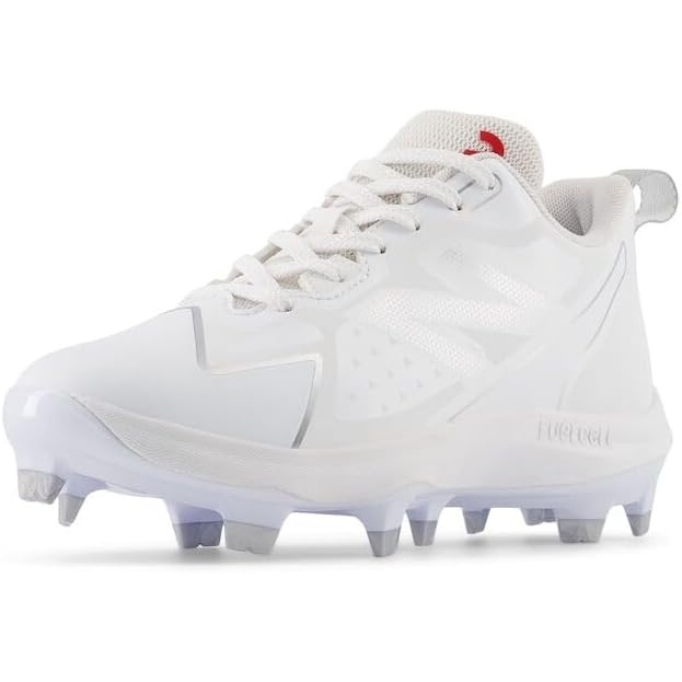 image:imageNew Balance Kids FuelCell Romero Duo V2 TPU Molded Baseball ShoesWhiteSilver Metallic