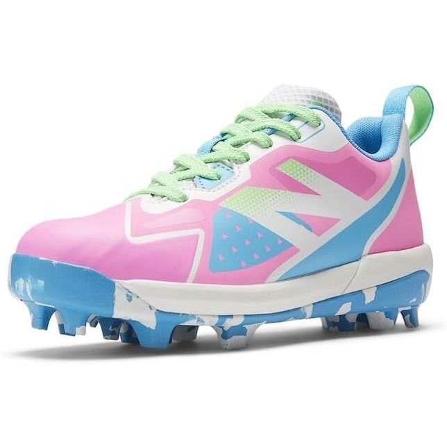 image:imageNew Balance Kids Romero Duo V2 Rubber MoldedPinkVibrant SkyVibrant Green